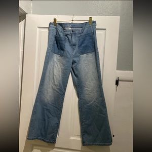 Time and Tru high rise Patchwork Jeans Size 18